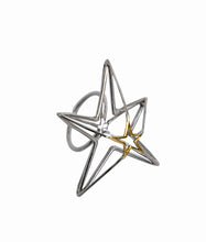 Load image into Gallery viewer, 360 gold &amp; silver star ring
