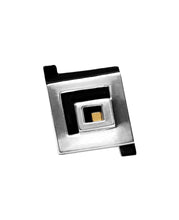 Load image into Gallery viewer, Silver with yellow gold plated geometric unisex ring