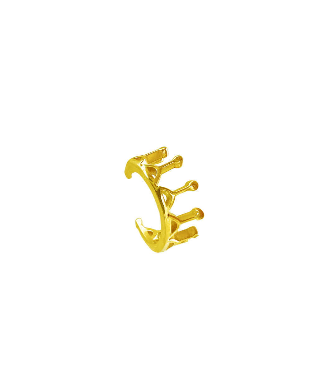 Crown cuff gold earring