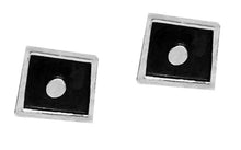 Load image into Gallery viewer, Silver with black enamel cufflinks