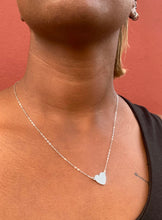 Load image into Gallery viewer, White gold heart minimalist necklace