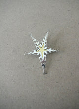 Load image into Gallery viewer, Silver with yellow gold plated double-star brooch