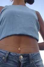 Load image into Gallery viewer, Minimalist gold plated heart chain belt