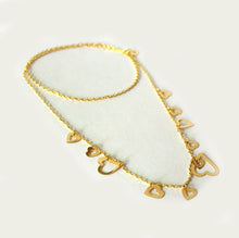 Load image into Gallery viewer, Multi-heart chain belt gold plated necklace