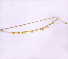 Load image into Gallery viewer, Multi-heart chain belt gold plated necklace