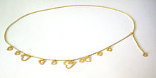 Load image into Gallery viewer, Multi-heart chain belt gold plated necklace