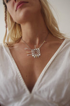 Load image into Gallery viewer, Acrobatic silver with yellow gold plated statement pendant