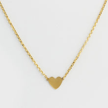 Load image into Gallery viewer, Yellow gold minimalist heart necklace