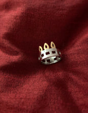 Load image into Gallery viewer, Silver with yellow gold plated unisex ring