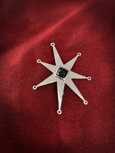 Load image into Gallery viewer, Silver clown star with stone pin brooch