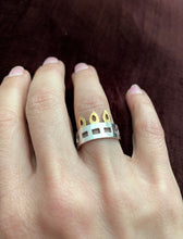 Load image into Gallery viewer, Silver with yellow gold plated unisex ring