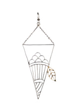 Load image into Gallery viewer, Artistic Leaves asymmetricsilver with yellow gold plated earrings