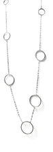 Load image into Gallery viewer, Silver long asymmetrical multi-circles necklace
