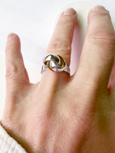 Load image into Gallery viewer, Silver and yellow gold plated multi-circles ring
