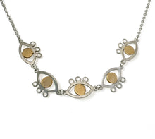 Load image into Gallery viewer, Silver with yellow gold plated choker necklace
