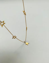 Load image into Gallery viewer, Dancing stars gold necklace
