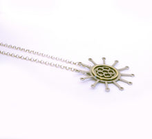 Load image into Gallery viewer, Sunny silver  and gold plated pendant
