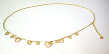Load image into Gallery viewer, Multi-hearts chain belt gold plated necklace

