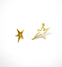 Load image into Gallery viewer, Wonder gold stars &amp; diamond earrings

