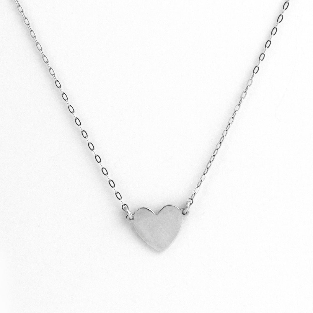 Pure heart silver necklace